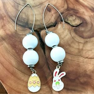 Baby Chick and Rabbit Dangle Earrings